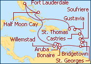 Ver el itinerario del Crucero Navidades en el Caribe Sur