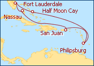 Ver el itinerario del Crucero A�o Nuevo en el Caribe