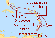 Ver el itinerario del Crucero Caribe del Sur