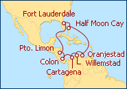 Ver el itinerario del Crucero Canal de Panama 2013