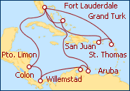 Ver el itinerario del Crucero Navidad en el Caribe
