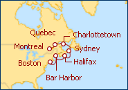 Ver el itinerario del Crucero Canad� y Nueva Inglaterra