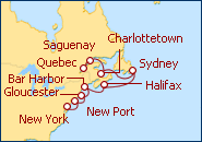 Ver el itinerario del Crucero Canad� y Nueva Inglaterra