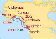 Ver el itinerario del Crucero Alaska