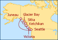 Ver el itinerario del Crucero Alaska