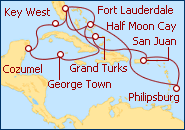 Ver el itinerario del Crucero Caribe Oriental 