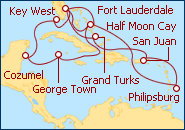 Ver el itinerario del Crucero Sur del Caribe III