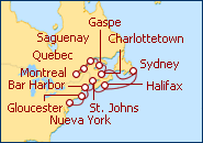 Ver el itinerario del Crucero Descubrimiento de Canad� y Nueva Inglaterra
