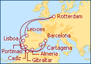 Ver el itinerario del Crucero Espa�a y Portugal