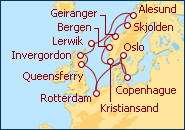 Ver el itinerario del Crucero Escocia y Noruega