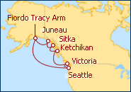 Ver el itinerario del Crucero Alaska