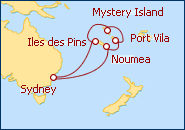 Ver el itinerario del Crucero Tesoros del Pacifico 2013