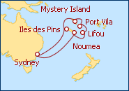 Ver el itinerario del Crucero Tesoros del Pacifico 2013