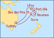 Ver el itinerario del Crucero Tesoros del Pacifico 2013