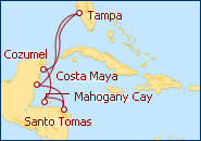Ver el itinerario del Crucero Caribe V