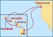 Ver el itinerario del Crucero Vuelta a Hawaii