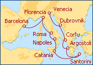 Ver el itinerario del Crucero Romance Mediterr�neo