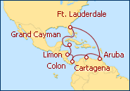 Ver el itinerario del Crucero Canal de Panam� desde Ft. Lauderdale 