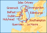 Ver el itinerario del Crucero Islas Brit�nicas con Orkney