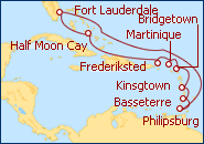 Ver el itinerario del Crucero Caribe Oriental 2013