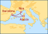 Ver el itinerario del Crucero C�rcega, Toscana Y Occitania 2013 
