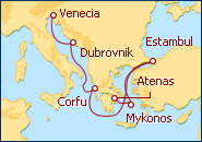 Ver el itinerario del Crucero Mediterraneo Oriental 2013