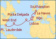 Ver el itinerario del Crucero Transatl�ntico Europa 2013