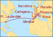 Ver el itinerario del Crucero Transatl�ntico Europa 2013