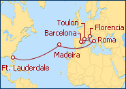 Ver el itinerario del Crucero Transatl�ntico Europa 2013