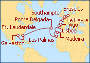 Ver el itinerario del Crucero Transatl�ntico Europa 2013