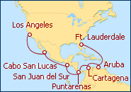 Ver el itinerario del Crucero Ft. Lauderdale a los Angeles-Canal de Panam� 