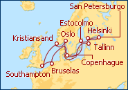 Ver el itinerario del Crucero Capitales B�lticas con San Petersburgo
