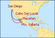 Ver el itinerario del Crucero Riviera Mexicana I