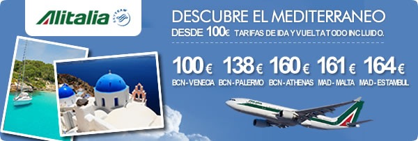 Descubre el Mediterraneo con Alitalia.