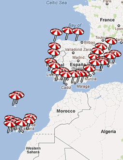 Haz click para activar el mapa interactivo de costas