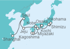 Itinerario del Crucero De Shanghai a Yokohama  - AIDA