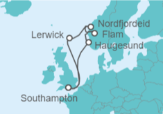 Itinerario del Crucero Reino Unido, Noruega - MSC Cruceros