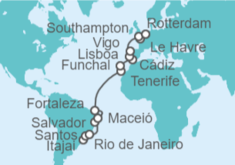 Itinerario del Crucero Desde Brasil a Paises Bajos - Costa Cruceros