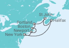 Itinerario del Crucero Estados Unidos, Canadá - TI - MSC Cruceros