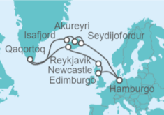 Itinerario del Crucero Belleza ártica - Costa Cruceros