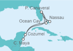 Itinerario del Crucero México, Estados Unidos (EE.UU.), Bahamas - MSC Cruceros