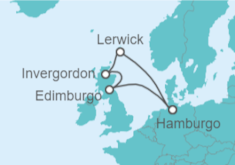 Itinerario del Crucero Sueño británico - Costa Cruceros