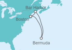 Itinerario del Crucero Bermudas y Maine - NCL Norwegian Cruise Line