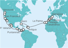 Itinerario del Crucero Vuelta al mundo - Explora Journeys