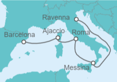 Itinerario del Crucero Francia, Italia - Royal Caribbean