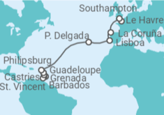 Itinerario del Crucero Desde Fort de France (Martinica) a Southampton (Londres) - MSC Cruceros