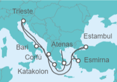 Itinerario del Crucero Grecia, Italia, Turquía - MSC Cruceros