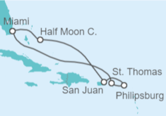 Itinerario del Crucero Caribe Oriental  - Carnival Cruise Line