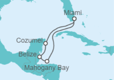 Itinerario del Crucero Caribe Occidental  - Carnival Cruise Line