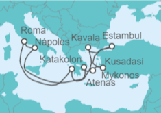 Itinerario del Crucero Turquía, Grecia e Italia - Carnival Cruise Line